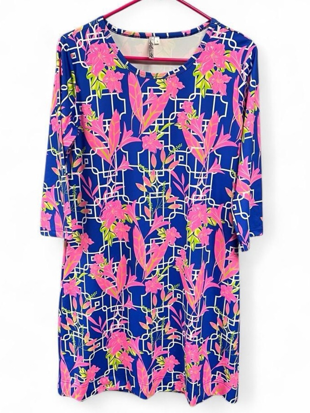 Lulu B Floral Geometric UPF 50 Dress Size Small